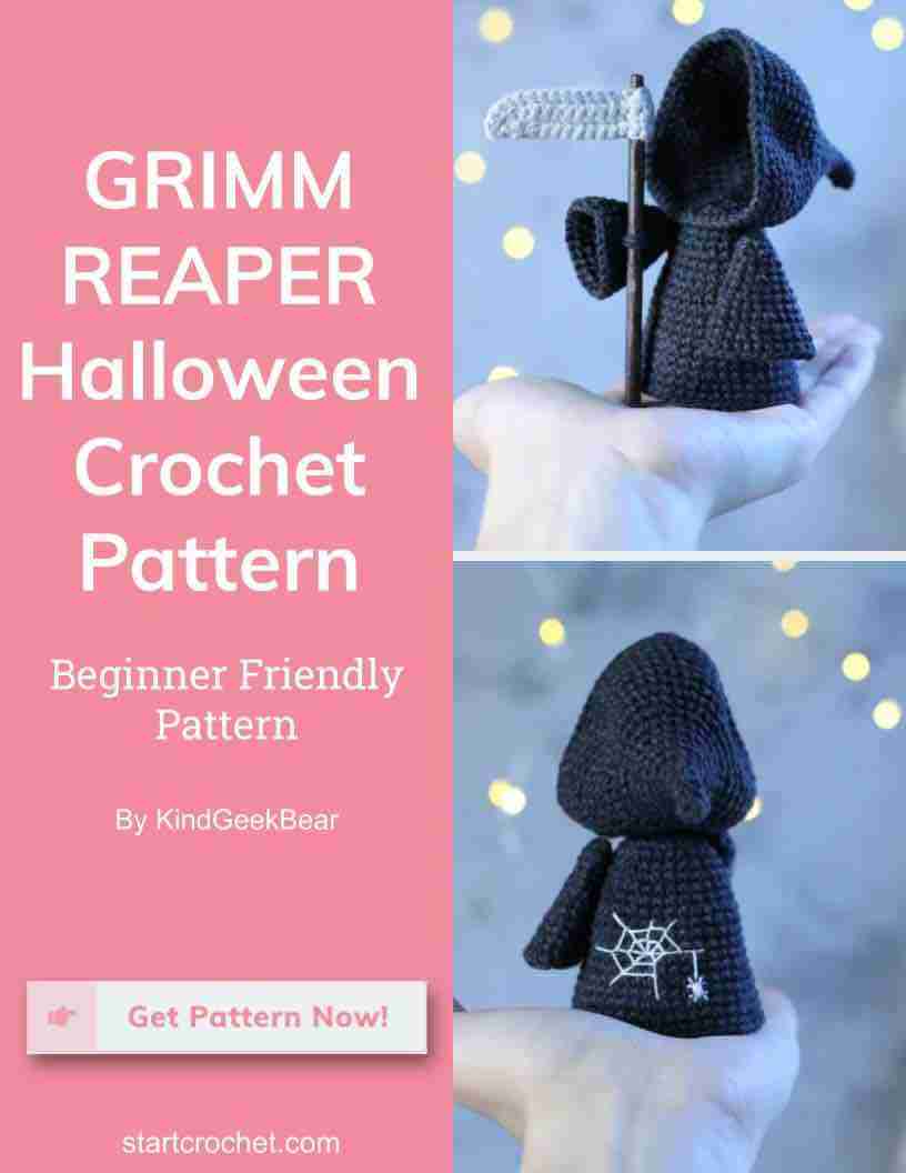 GRIMM REAPER Halloween Crochet Pattern - Start Crochet