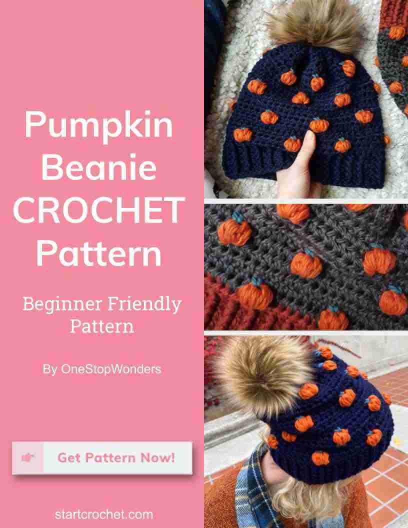 pumpkin beanie crochet pattern - START CROCHET