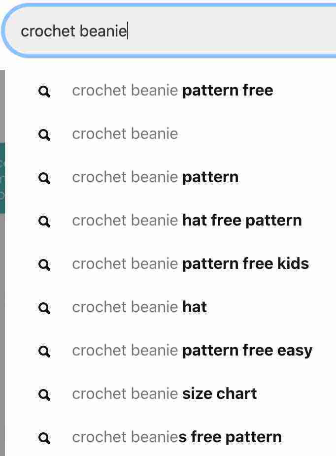 Pinterest Keyword Research - Start Crochet