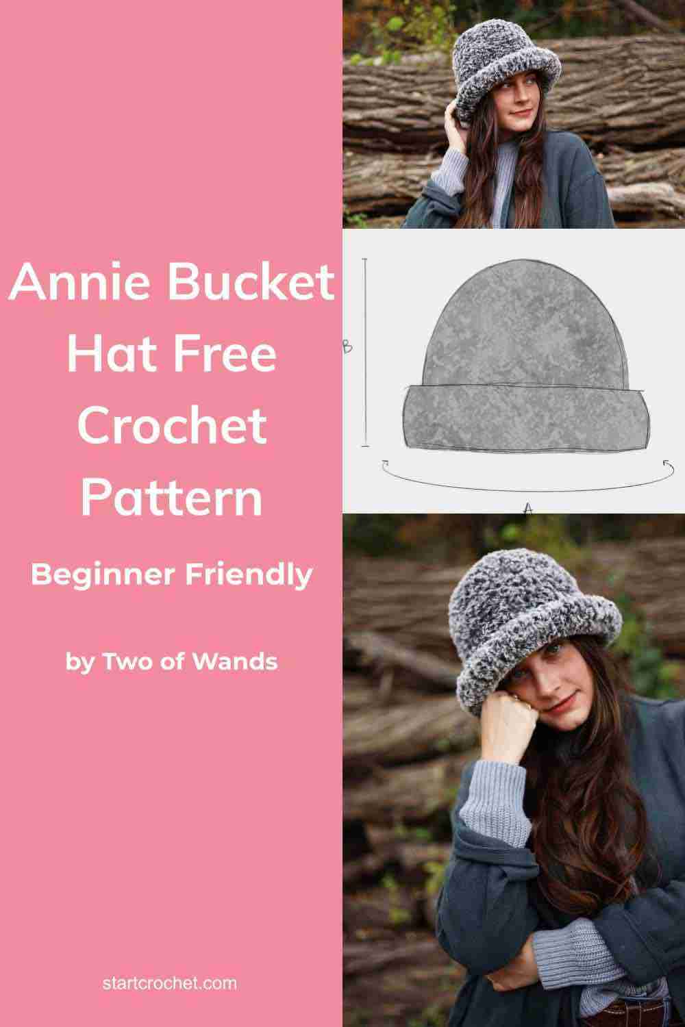 Crochet Bucket Hat - Two of Wands