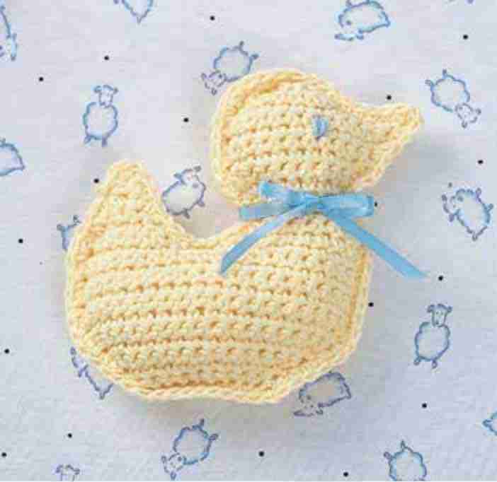 Crochet baby toy duck free pattern