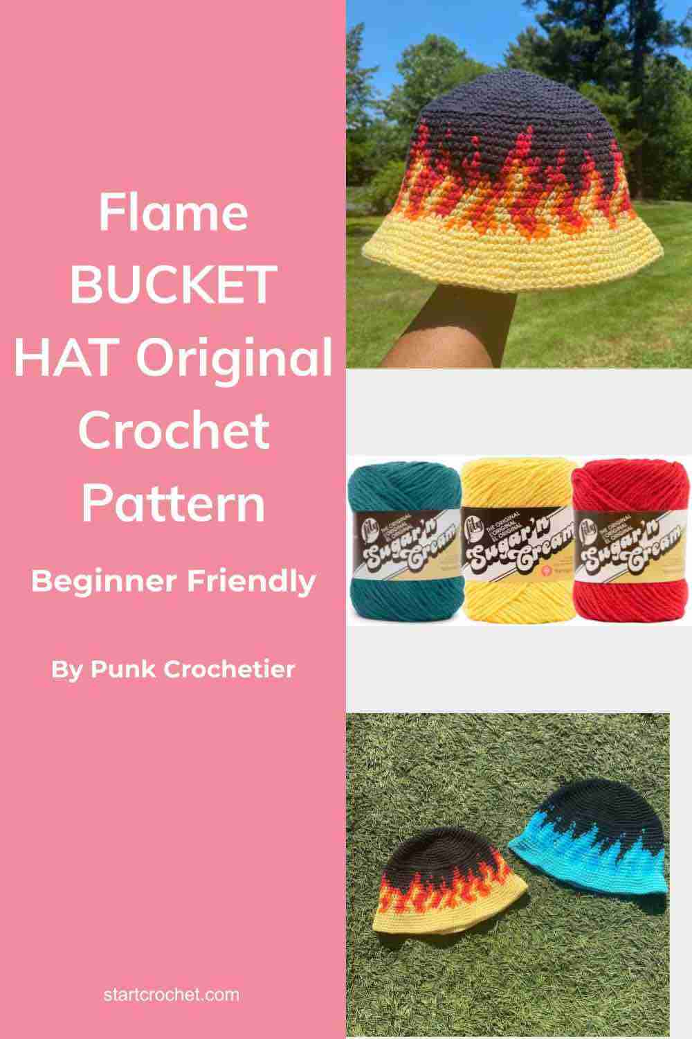 Flame Crochet Bucket Hat