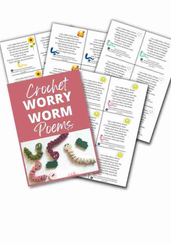 Crochet Worry Worm Poem Free Downloadable