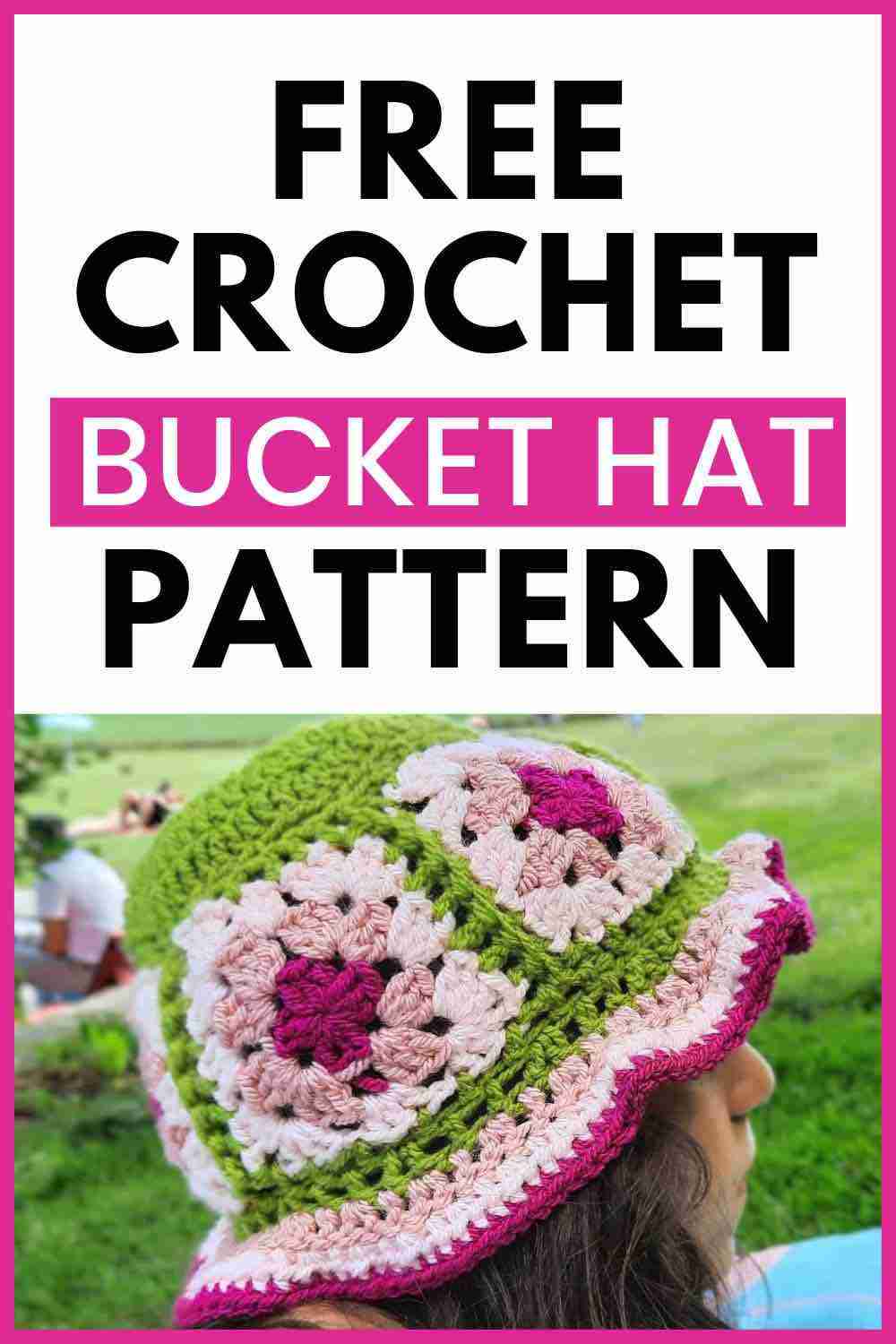 Crochet Granny Square Bucket Hat Pattern Free