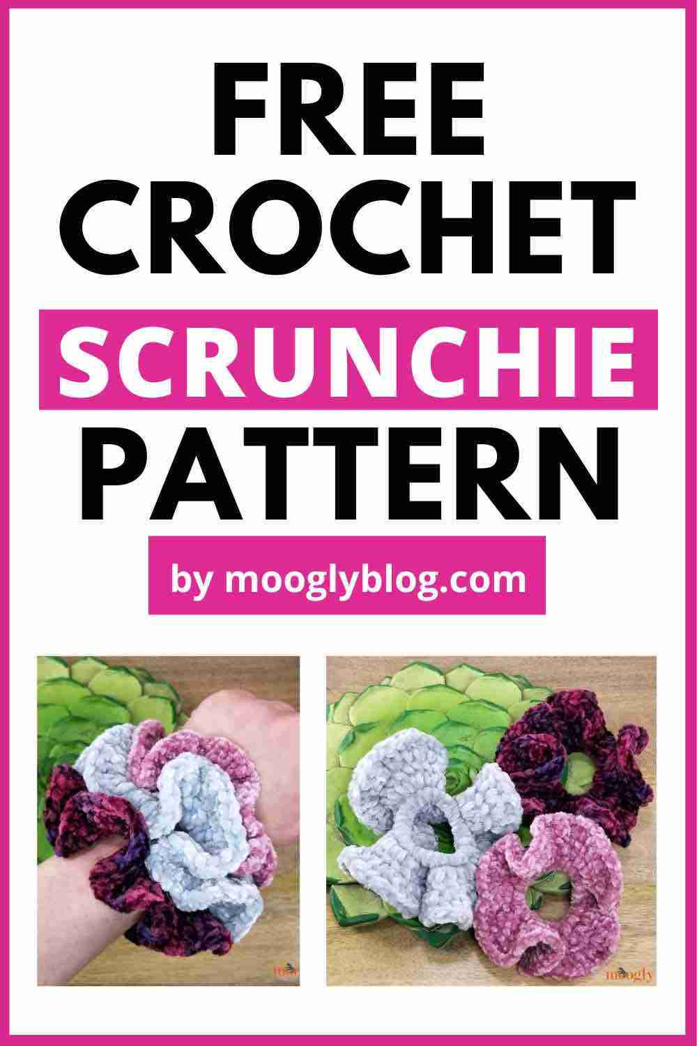 Free Crochet Scrunchie Pattern - Mooglyblog