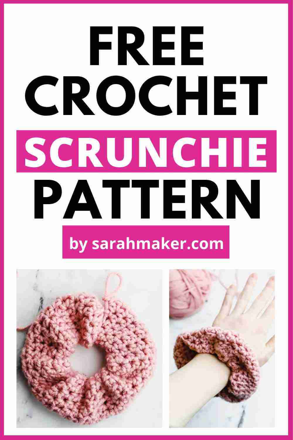 Free-Crochet-Scrunchie-Pattern-sarah-maker