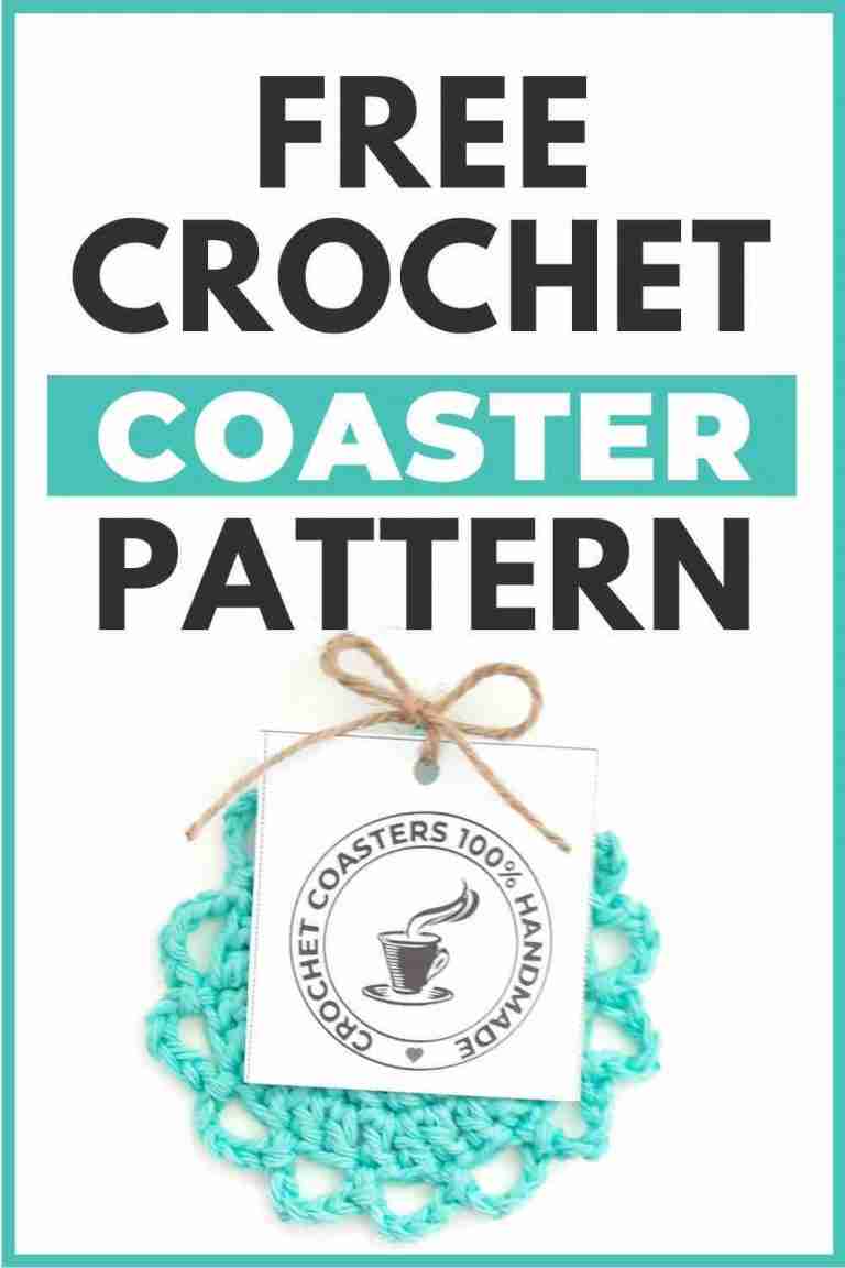 Free Printable Coaster Patterns.pdf Easy 10-Minute Coaster Crochet Pattern (FREE) – Bonus PDF Gift Tag ...