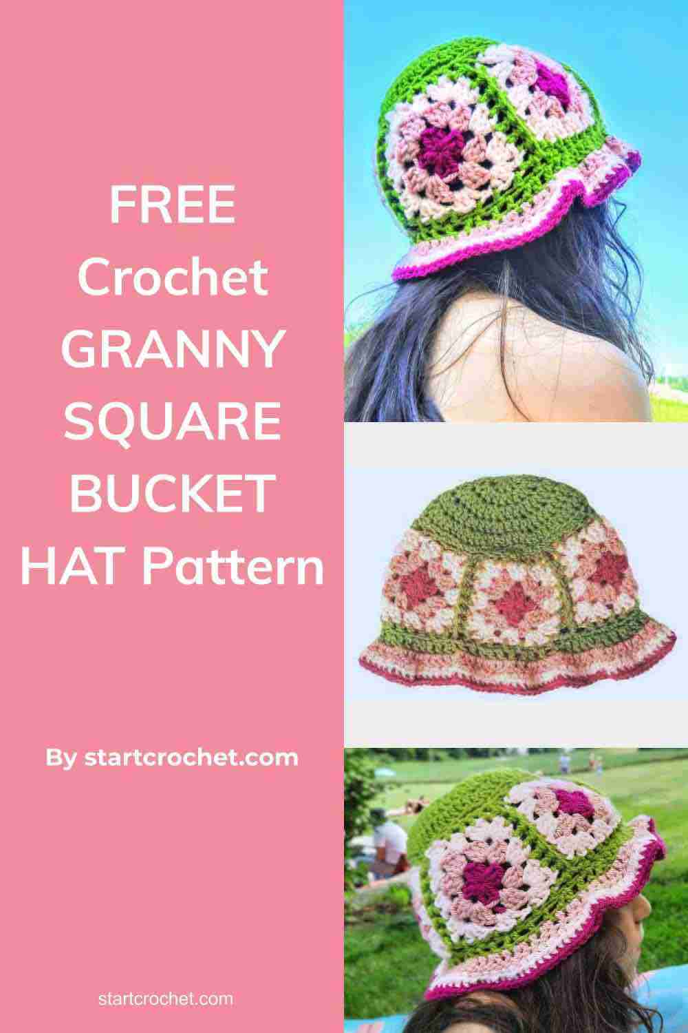 Crochet Bucket Hat Pattern Free Granny Square