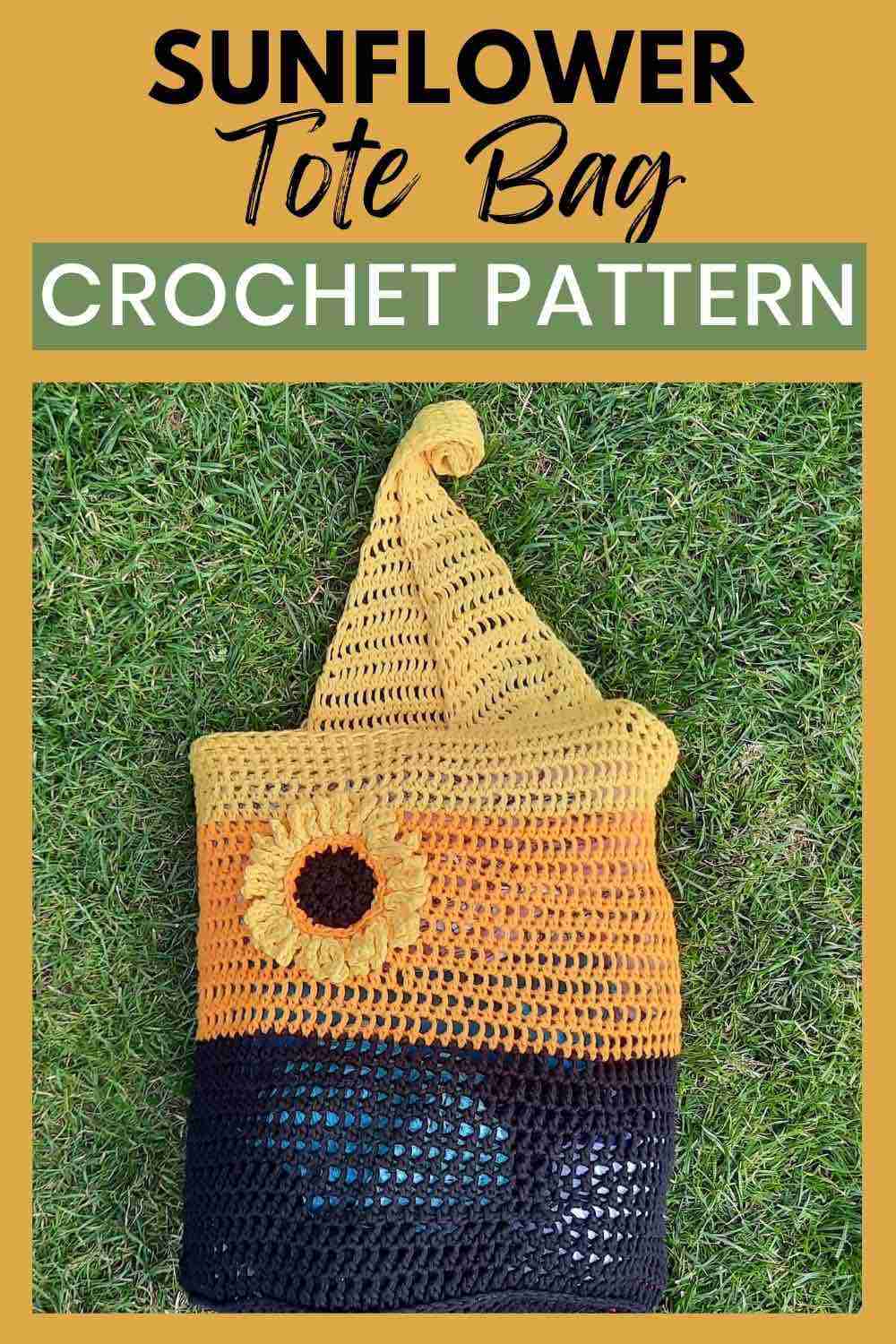 Crochet Tote Bag Pattern Sunflower