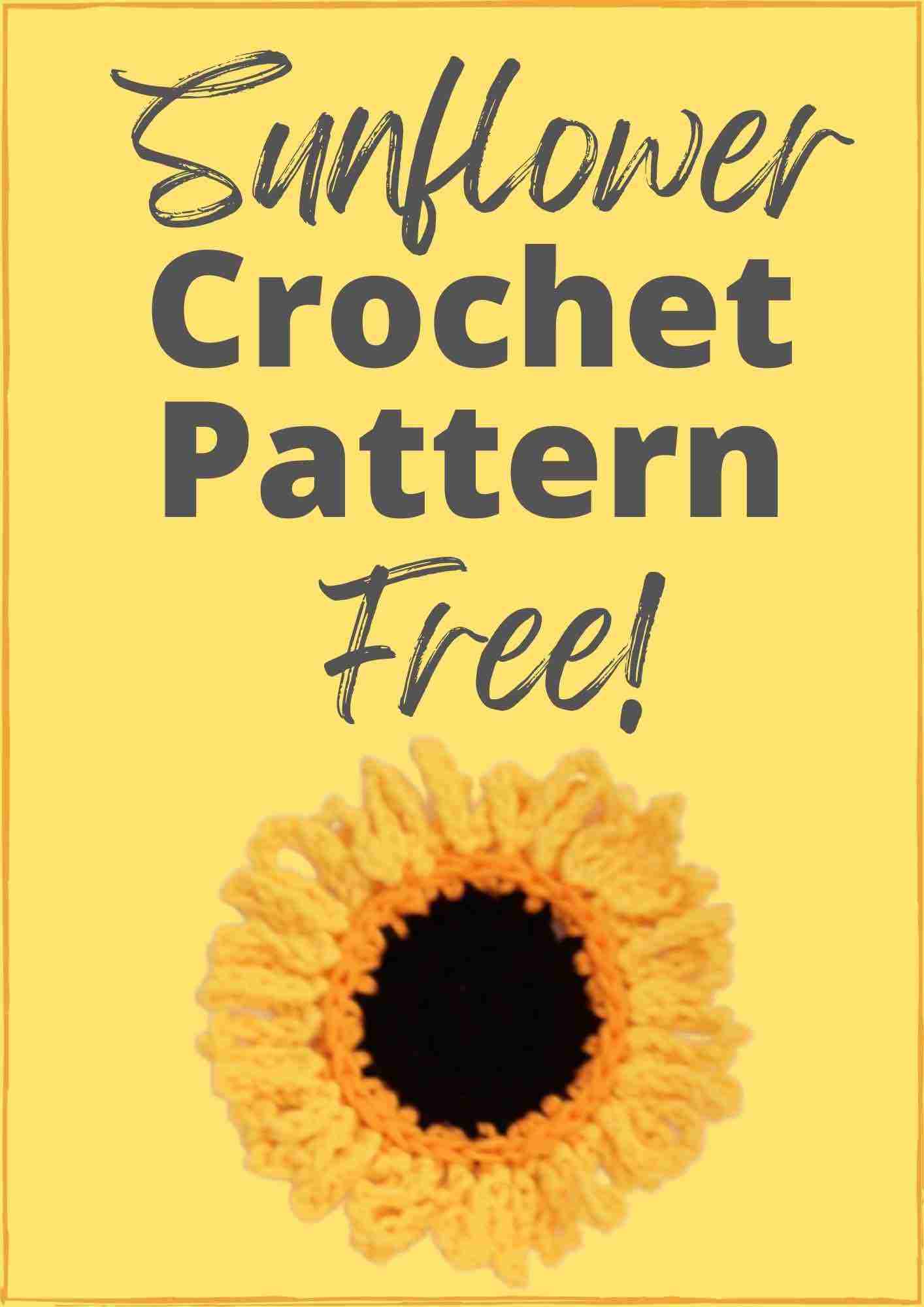 Sunflower Crochet Pattern Free Printable