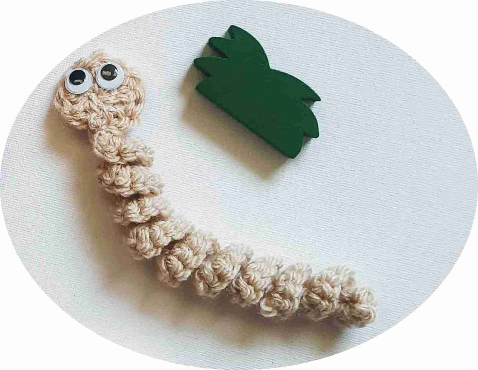 FREE Crochet Worry Worm Pattern + (PDF Printable Poem Tags)