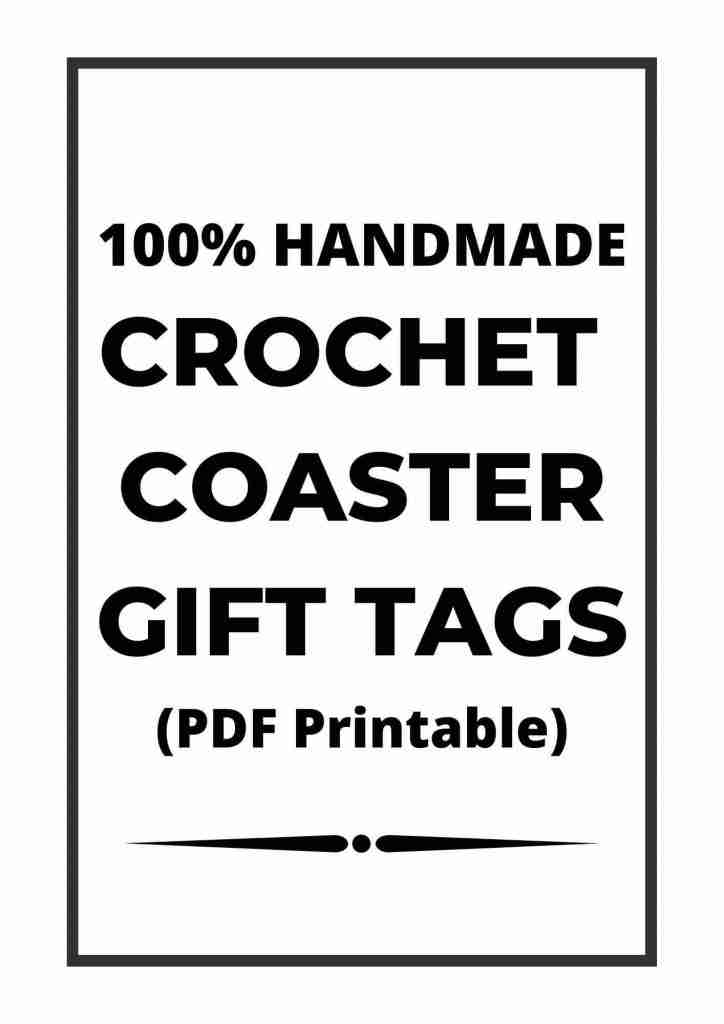 Crochet Coaster Gift Tags (PDF Printable) - Start Crochet