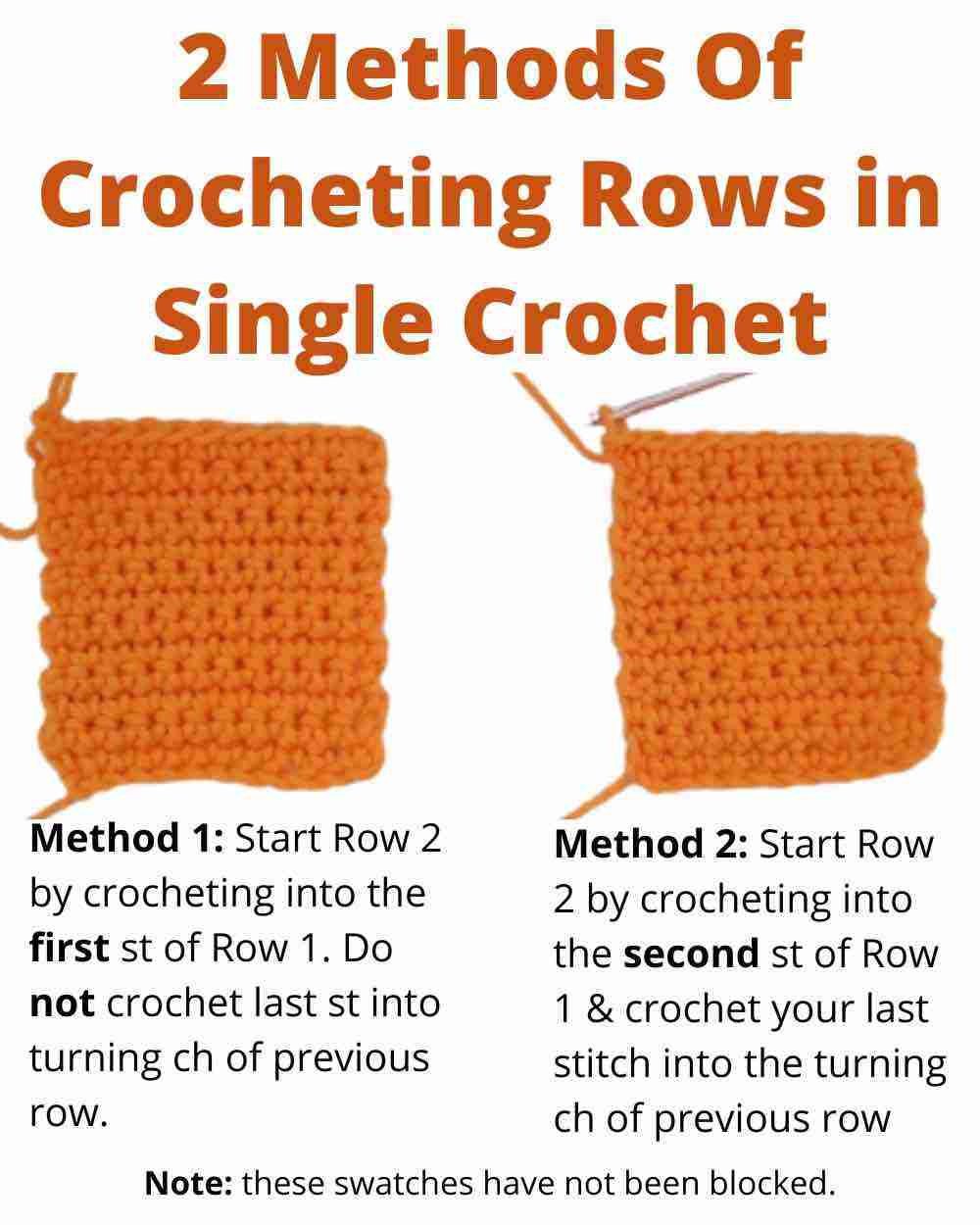 Crocheting Rows in Single Crochet