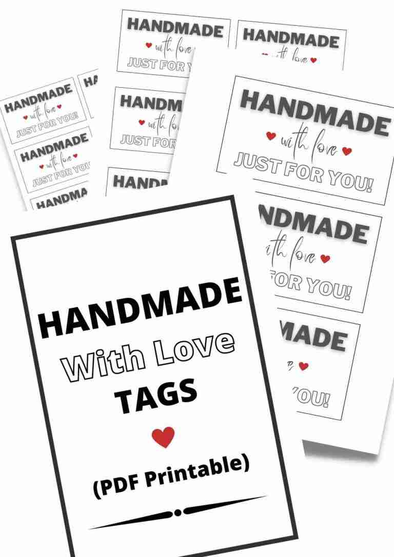 Handmade With Love Tags (PDF Printable) - Start Crochet