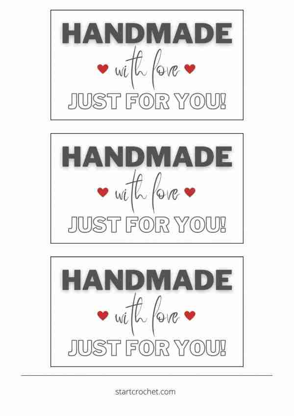 Handmade With Love Tags