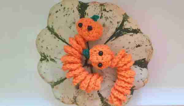 Worry Worm Crochet Pattern Pumpkin