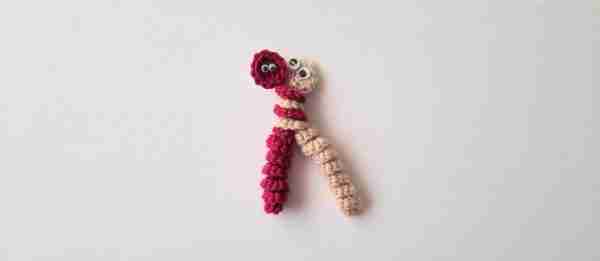 Worry worm crochet pattern PDF
