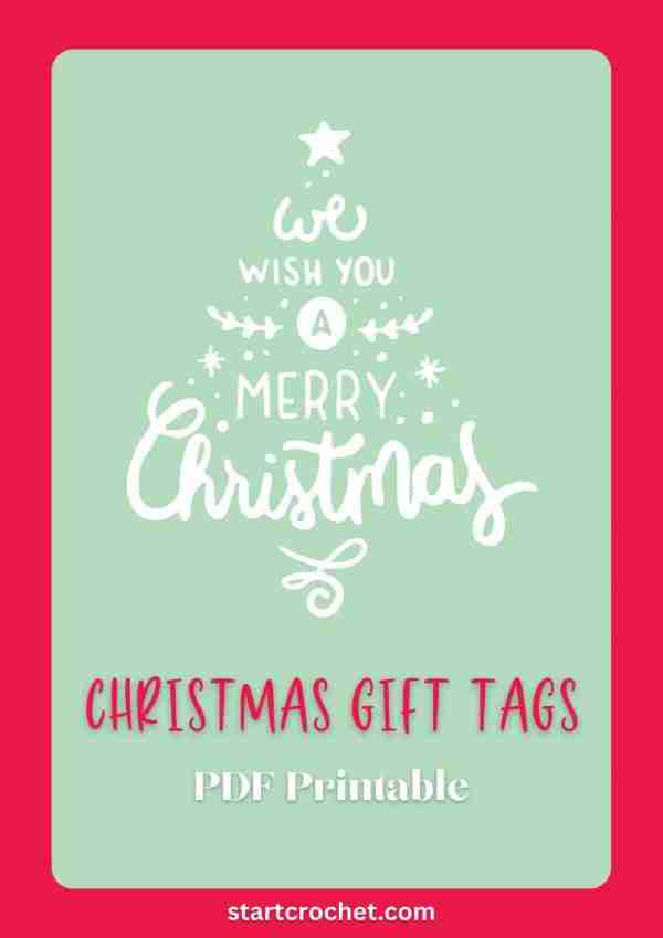 Christmas Gift Tags PDF Printable Handmade With Love