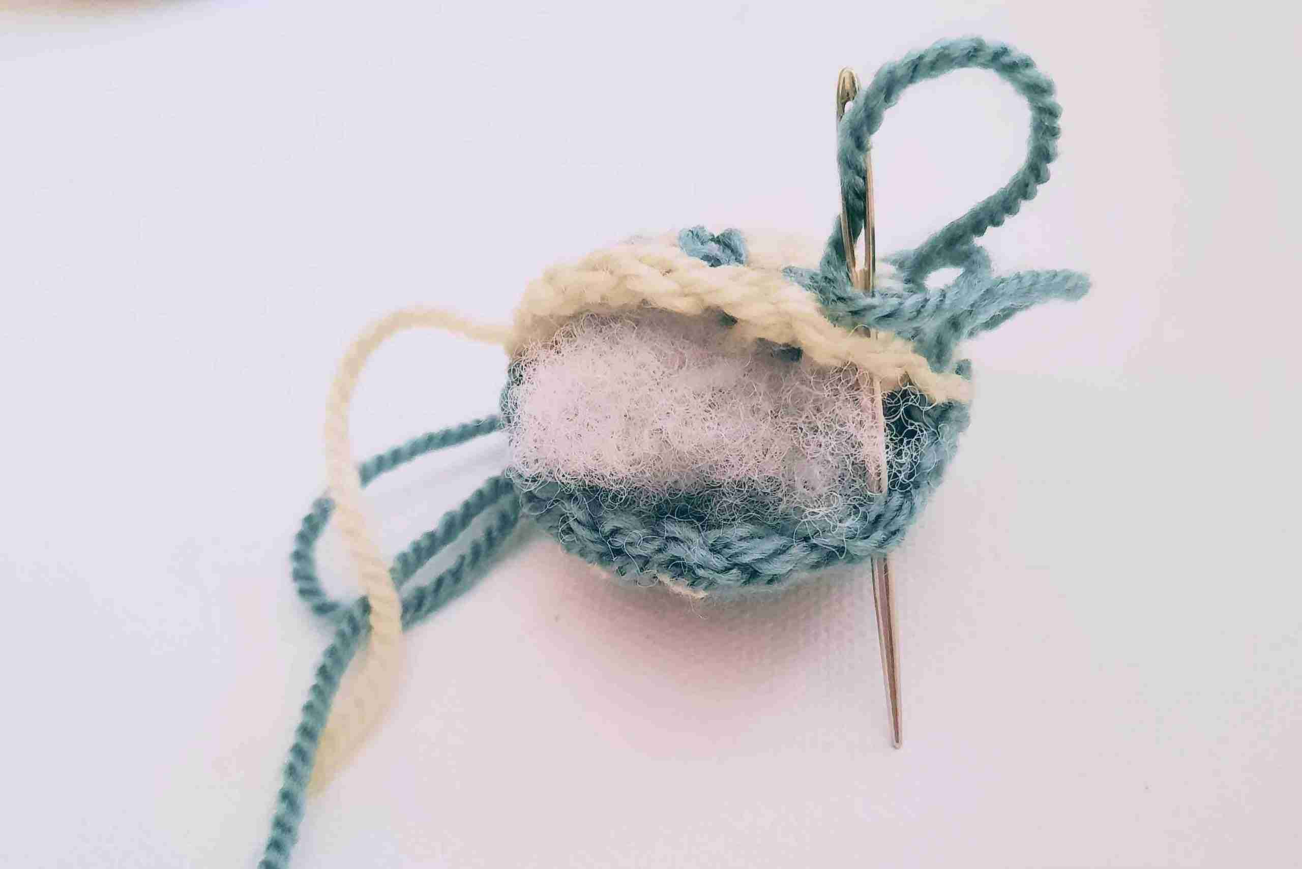 Christmas Mini Baubles Crochet Pattern Progress Photos 9