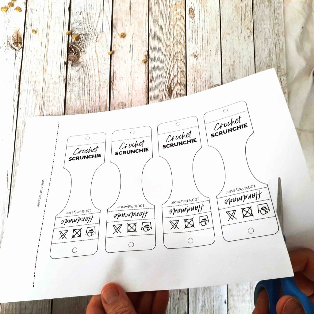 Crochet Scrunchie Tags (Printable) - Start Crochet