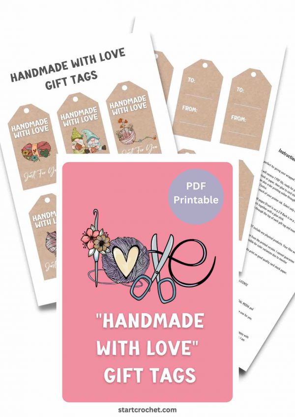 Handmade With Love Gift Tags - Handmade With Love Gift Tags