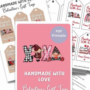 Valentine's Handmade With Love Gift Tags - Handmade With Love Gift Tags