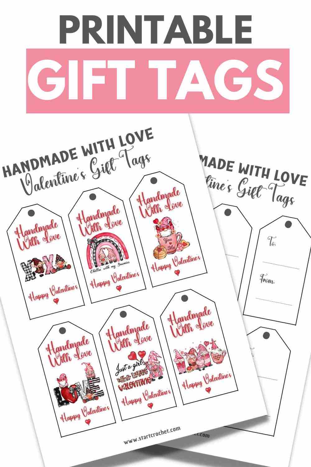 Valentine's Gift Tags Printable (Handmade With Love) - 5