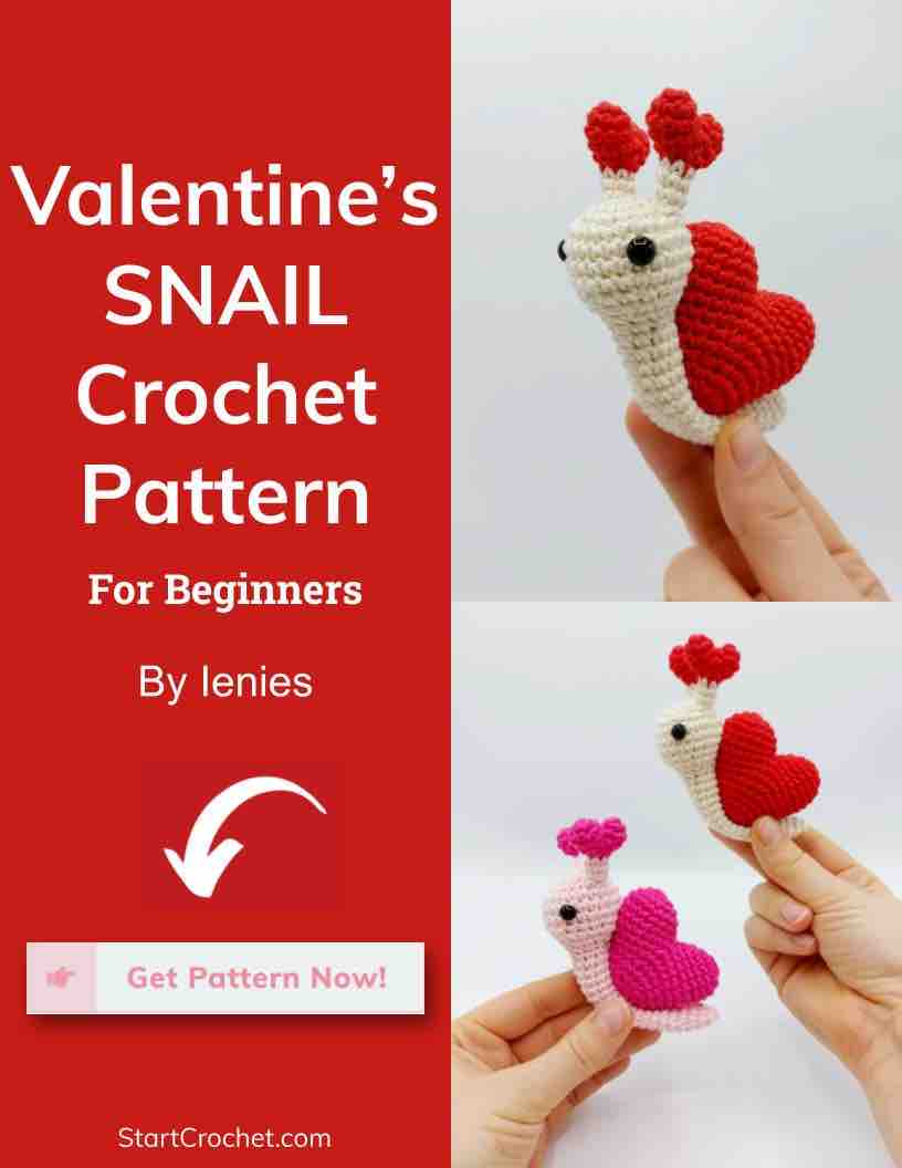 Valentine's Snail Crochet Pattern