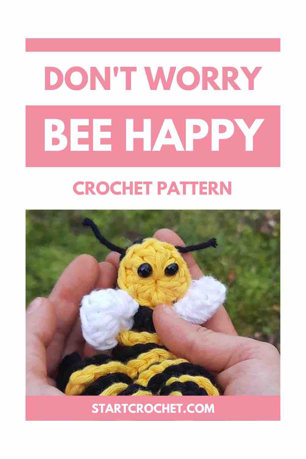 Crochet Bee Worry Worm