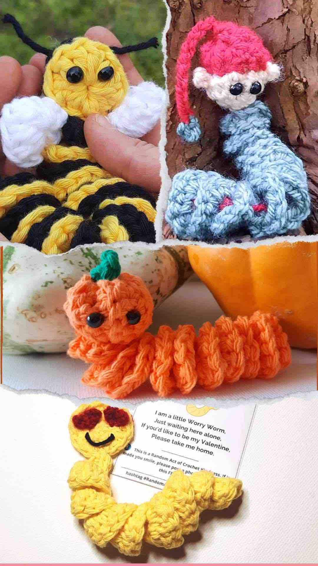 Worry Worm Crochet Pattern