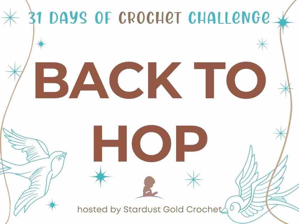 31 Days of Crochet Buttons - back to hop