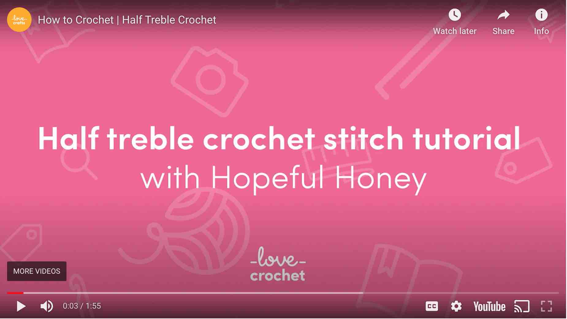 How to half double crochet LoveCrafts
