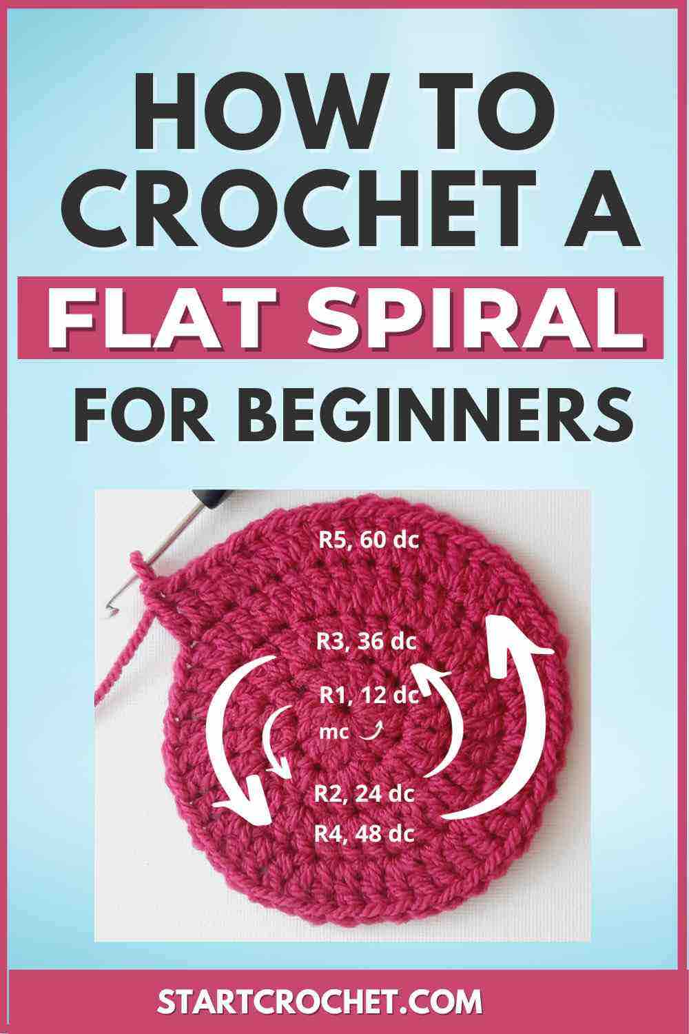 How to crochet a Flat Spiral