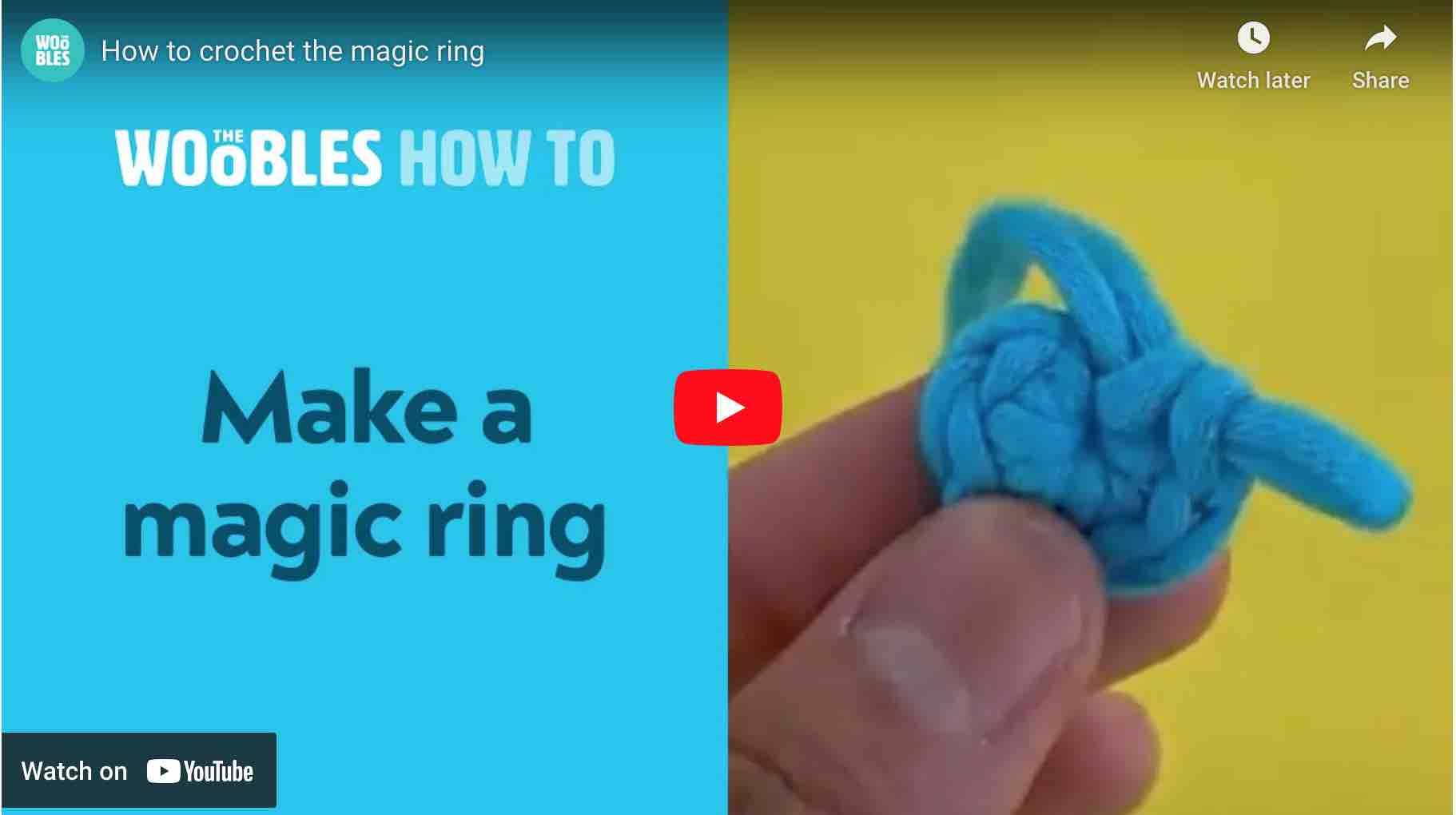 How to crochet magic ring The Woobles