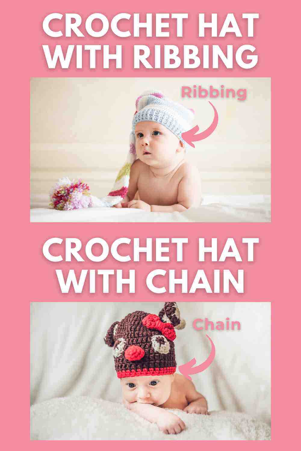 Bottom-up-crochet-hat-with-ribbing-or-chain
