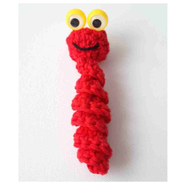 finger puppet eyes worry worm pattern