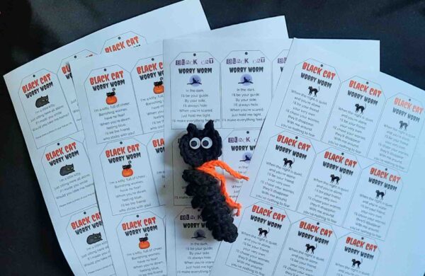 Black Cat Crochet Pattern Poem Tags