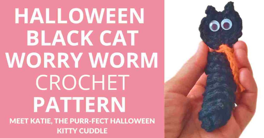 Black-Cat-worry-worm-crochet-pattern-Halloween