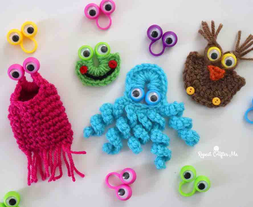 Finger-Puppet-Google-Eyes crochet patterns