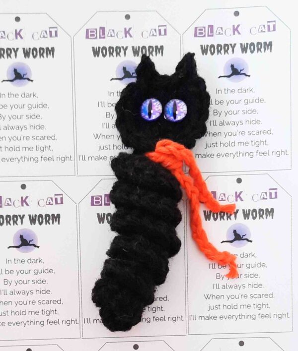 Halloween crochet pattern black cat for beginners