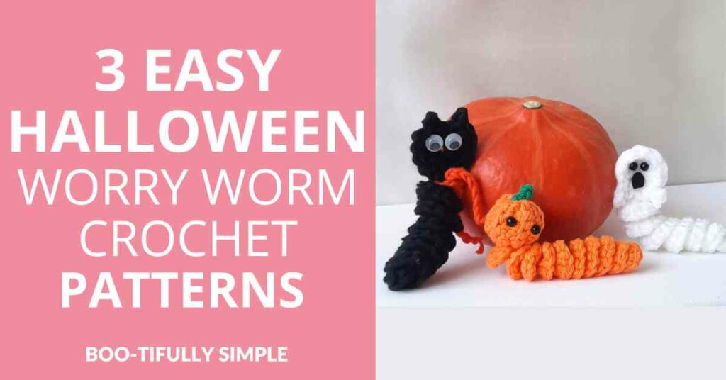Halloween worry worm crochet patterns easy