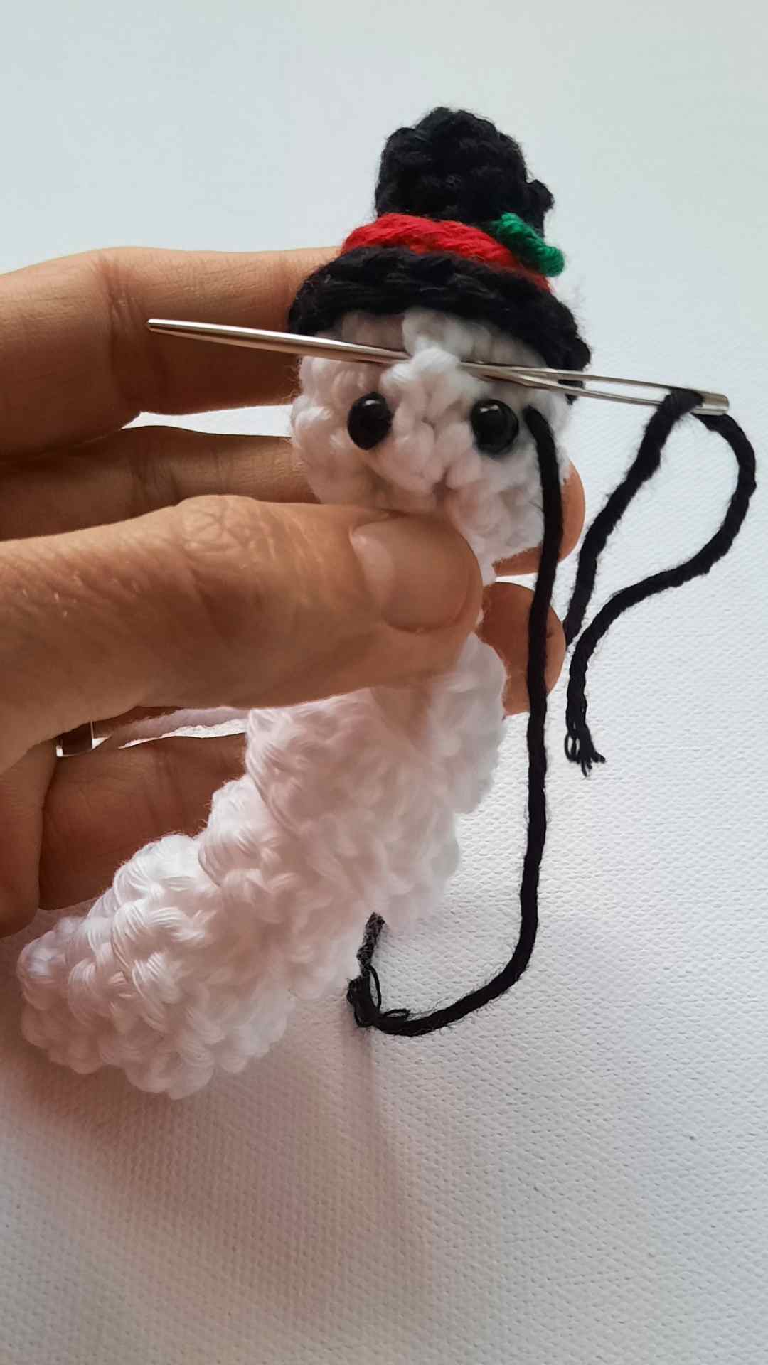 Crochet Snowman Ornament (2)