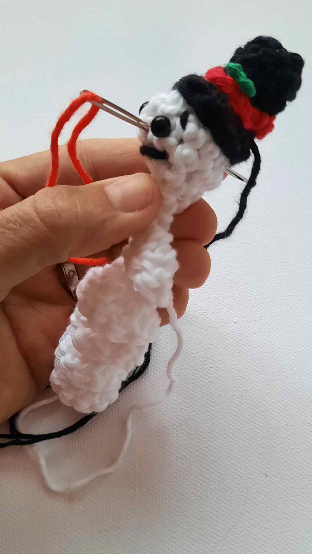 Crochet Snowman Ornament Free Pattern