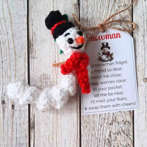 Snowman Gift Tag Crochet