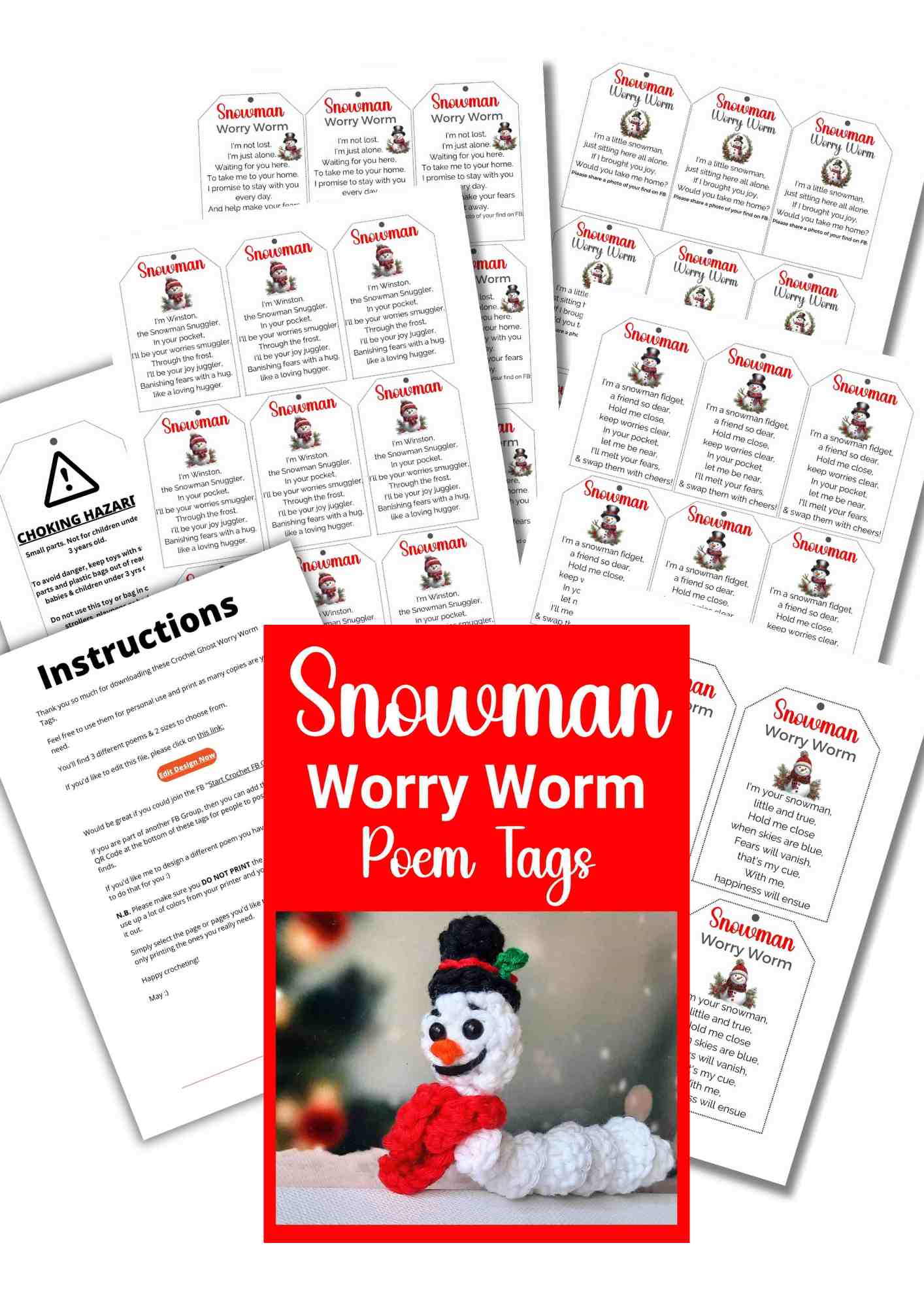 Snowman-Worry-Worm-Poem-Tags