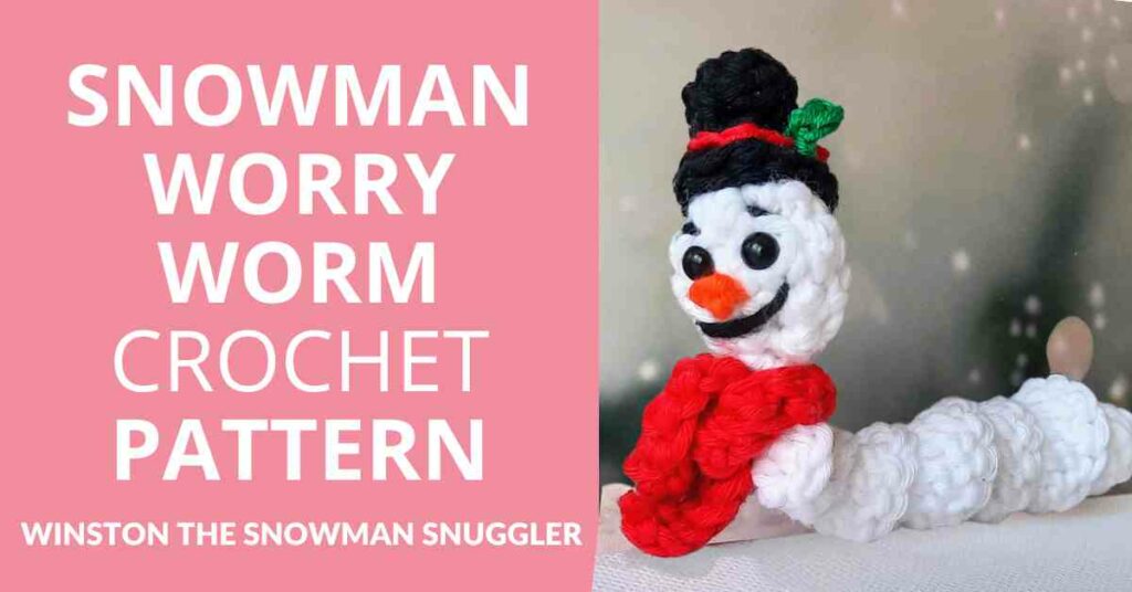 snowman worry worm crochet pattern