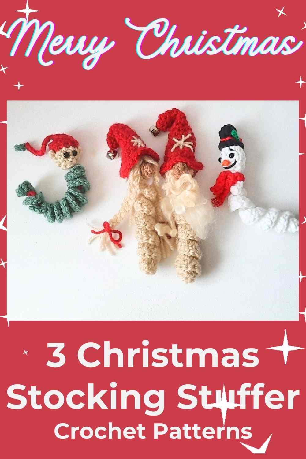 Christmas Worry Worm Crochet Patterns