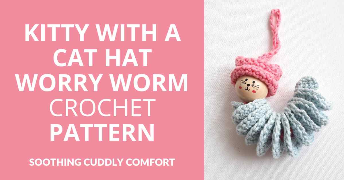 Kitty-With-A-Cat-Hat-Worry-Worm-WIth-Wooden-head-Crochet-Pattern