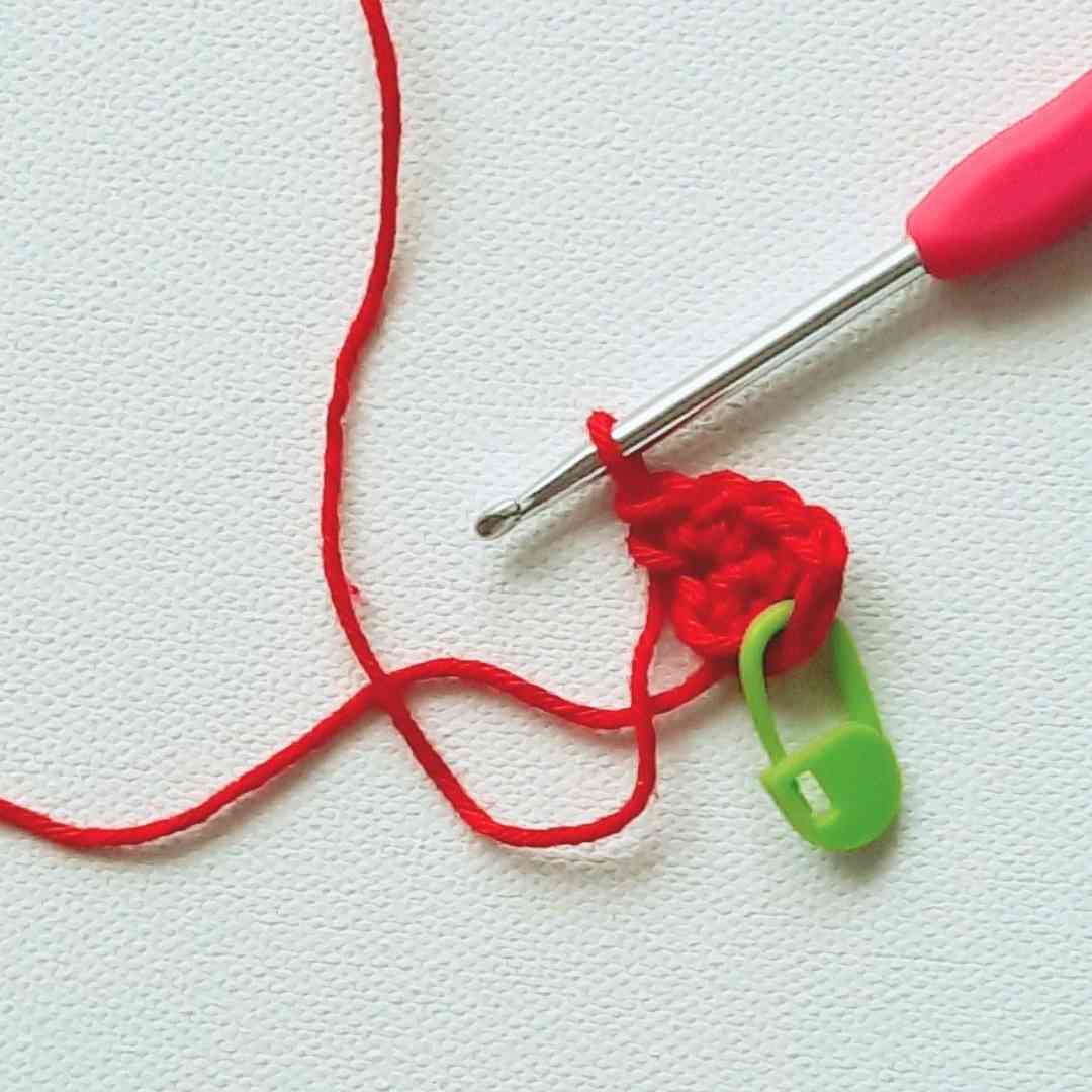 Santa lip balm holder keychain crochet pattern