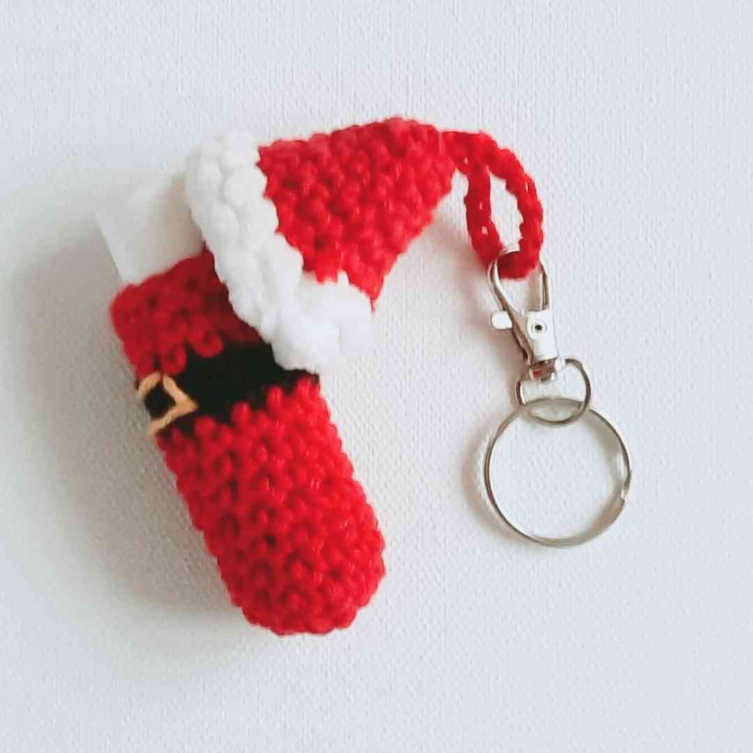 Santa lip balm holder crochet pattern for beginners